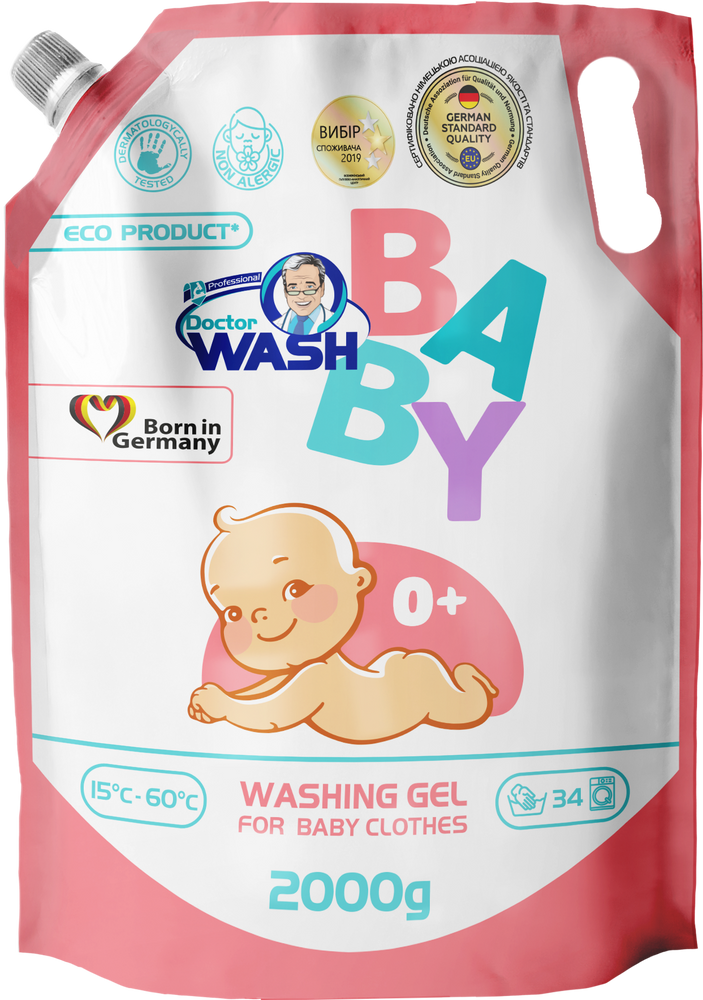 Гель для стирки детской одежды Doctor Wash Baby DOYPACK 2л фото