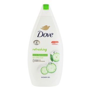 Крем-гель для душу Dove Дотик свіжості з зеленим чаєм та огірком 450 мл фото