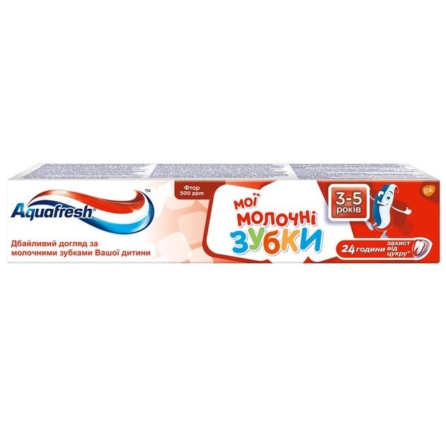 Зубная паста Aquafresh Мои молочные зубки (3-5 лет) 50 мл фото