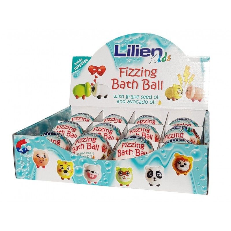 Дитяча бомбочка для ванни Lilien Fizzing Bath Ball з сюрпризом 140 г фото