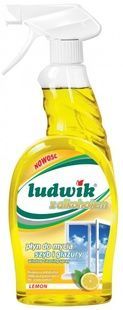 Средство для мытья стекол и плитки Ludwik Лимон со спиртом 750 мл фото