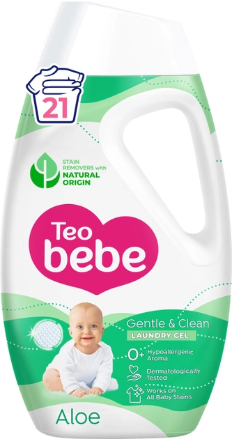 Гель для прання ТЕО bebe Gentle&Clean Aloe 945 мл фото