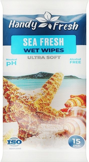 Серветки вологі Handy Fresh Sea Fresh "Морська свіжість", 15 шт. фото