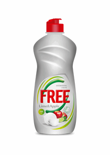 Гель для миття посуду Free Яблуко Лайм, 0,5 л фото