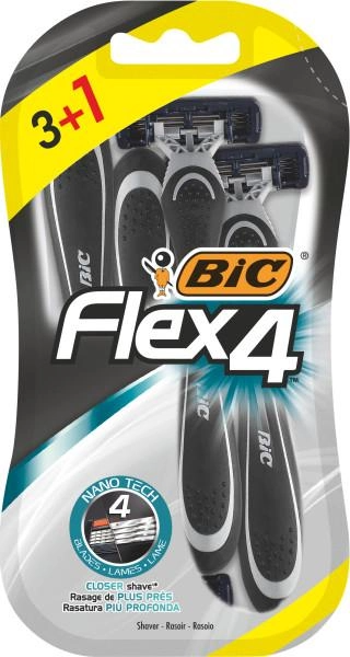 Набор бритв без сменных картриджей BIC Flex 4 3+1 шт фото