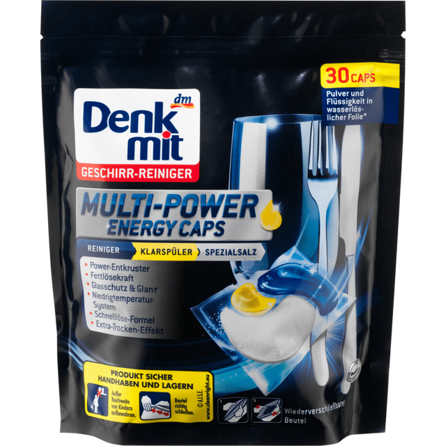 Таблетки для посудомийних машин Denkmit Multi-Power Energy 30 шт фото