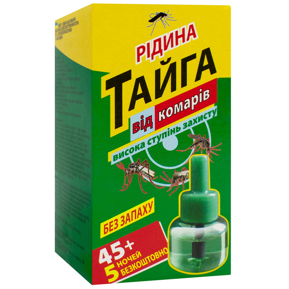 Рідина для електрофумігатора від комарів Тайга 45 ночей 27 мл фото