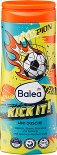 Дитячий гель для душа і шампунь Balea 4в1 Kick it!, 300 мл фото