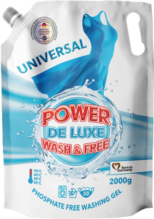 Гель для прання Power Wash Universal De Luxe універсальний 2 л фото