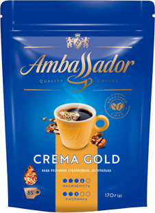 Кофе растворимый Ambassador Crema Gold Сублимированный 170 г фото