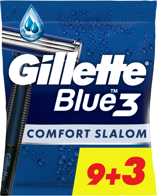 Одноразовые станки для бритья (Бритвы) мужские Gillette Blue 3 Comfort Slalom 12 шт фото