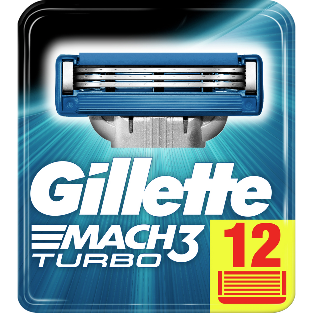 Сменные кассеты Gillette Mach 3 Turbo 12 шт фото