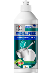 Засіб для миття посуду Wash&Free алоє вера та лісова суниця 500г фото