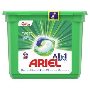 Капсули для прання Ariel All in 1 Гірська свіжість 26шт фото
