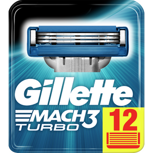 Змінні касети Gillette Mach 3 Turbo 12 шт фото