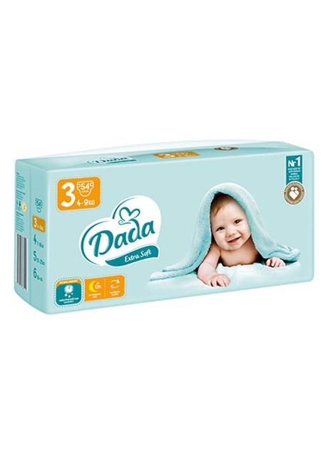 Підгузки Dada Extra Soft 3 4-9 кг 54 шт. фото