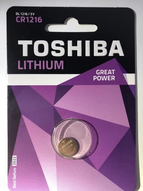 Батарейка TOSHIBA Lithium CR1216 /3V фото