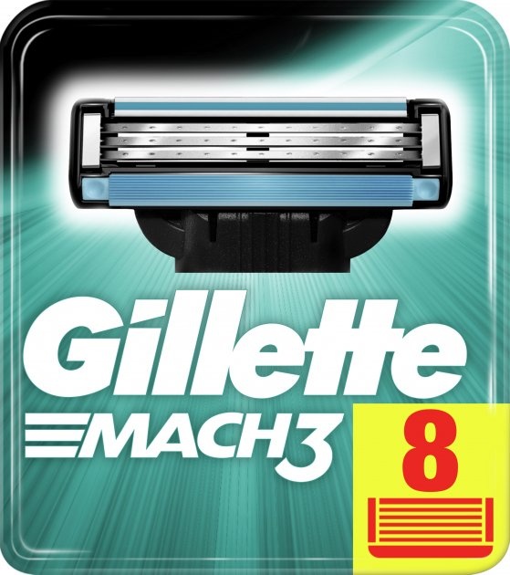 Картриджі для станка Gillette Mach3, 8 шт. фото