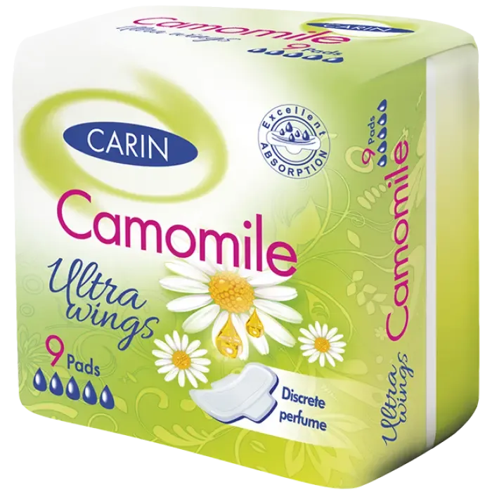 Гігієнічні прокладки Carin Ultra Camomile 5 крапель, 9 шт фото