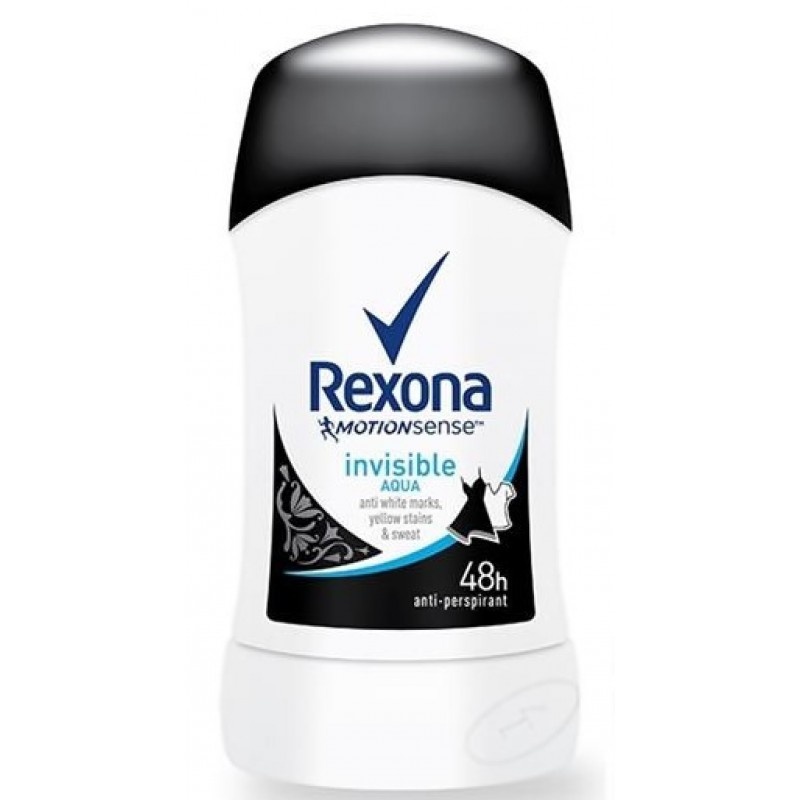 Антиперспірант стік Rexona жіночий Invisible Aqua 40 мл фото