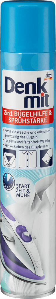 Засіб для прасування спрей + крохмаль 2in1 Denkmit Bügelhilfe & Sprühstärke, 500 мл. фото