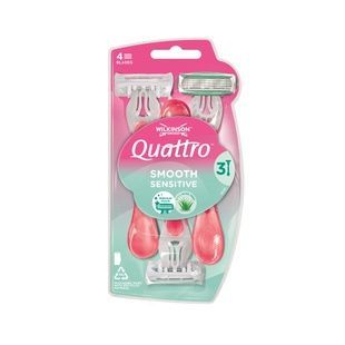 Одноразові станки Wilkinson Sword Quattro for Women Sensitive 3 шт фото