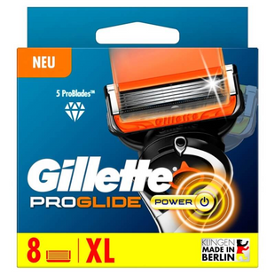 Змінні картриджі для гоління (леза) чоловічі Gillette Fusion5 ProGlide Power, 8шт фото