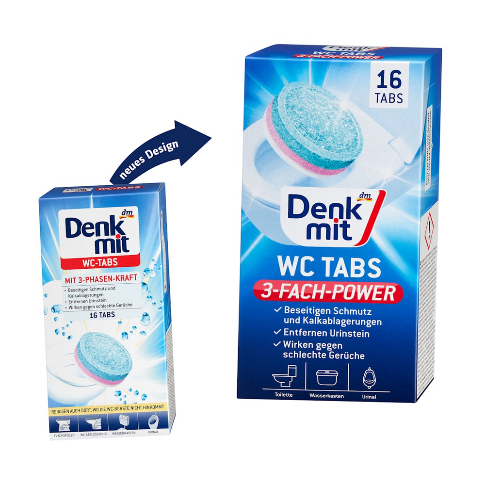 Таблетки для бачка унітазу з формулою крафта Denkmit WC, 16 шт фото