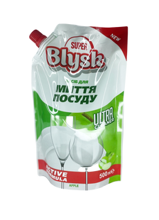 Засіб для миття посуду Super Blysk Яблуко (концентрат) 500мл фото