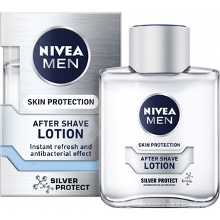 Лосьон после бритья Nivea Men Silver Protect &ndash; антибактериальный, с ионами серебра и ромашкой, 100 мл фото