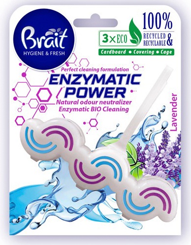 Блок для унитаза Brait Enzymatic Power Lavender 45 г фото