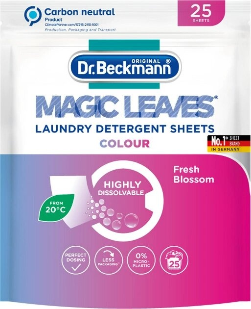 Серветки для прання кольорових тканин Dr. Beckmann Magic Leaves 25 шт фото