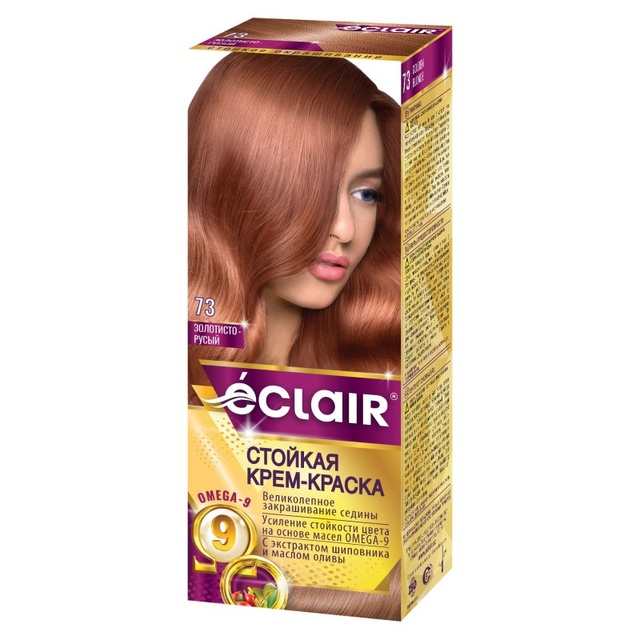 Крем-фарба для волосся ECLAIR Omega-9 №7,3 Золотий русий фото