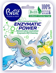 Блок для унітазу Brait Enzymatic Power Lemon 45 г фото