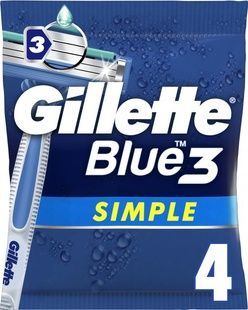 Одноразовые станки для бритья (Бритвы) мужские Gillette Blue 3 Simple 4 шт фото