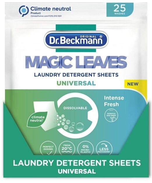 Серветки для прання Dr. Beckmann Magic Leaves Універсальні 25 шт фото