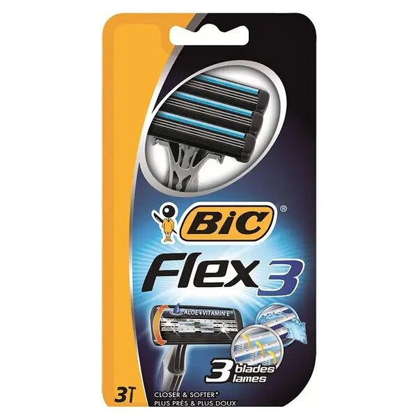 Станки для гоління BIC Flex 3 Classic 3 шт фото