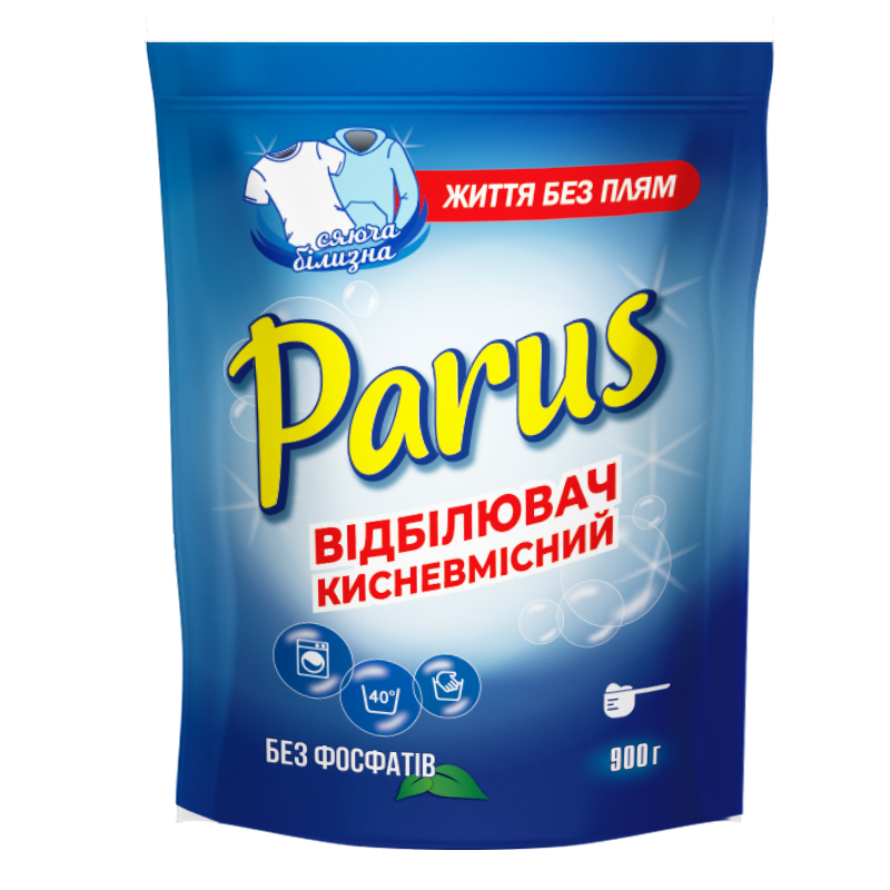 Кисневмісний відбілювач «Parus» для білої білизни 900г фото