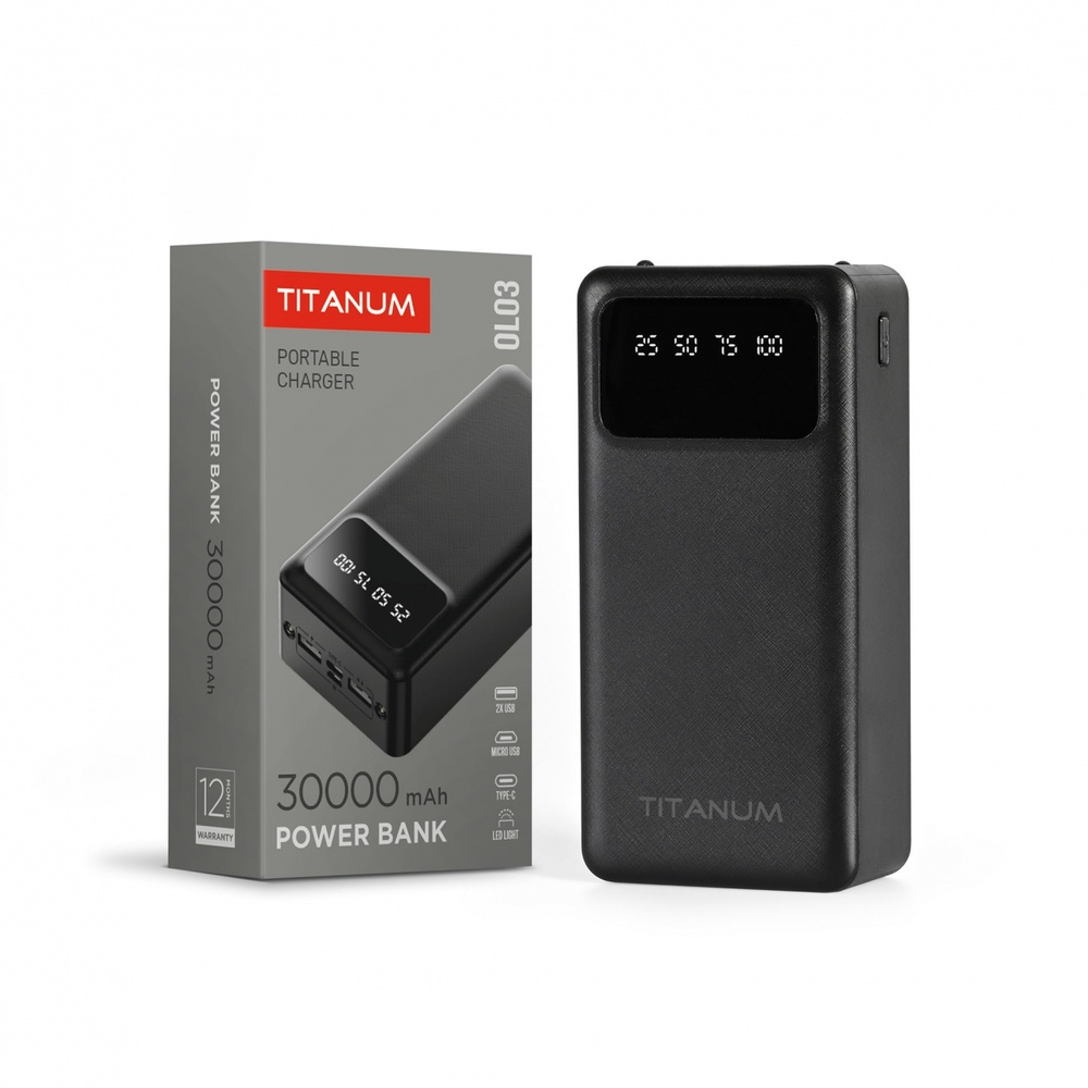 Повербанк 30000mAh TITANUM OL03 Black фото