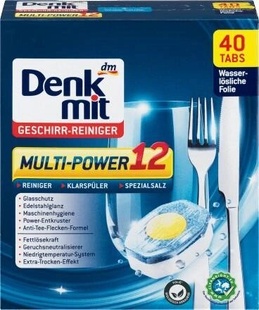 Таблетки для посудомийної машини Denkmit Multi-Power 12 in1 40шт фото