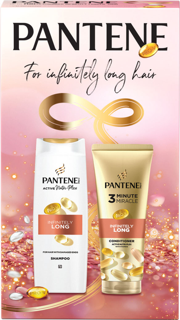 Подарочный набор Pantene Infinitely Long Шампунь 400 мл + Бальзам-ополаскиватель 220 мл фото