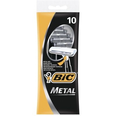 Набір бритв без змінних катриджів BIC Metal 10 шт фото