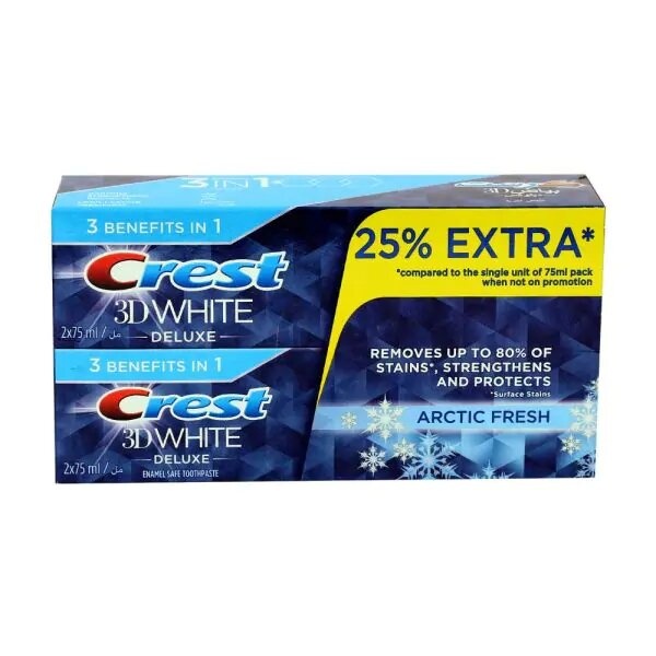 Зубна паста Crest 3D White Deluxe Arctic Fresh 2*75мл фото