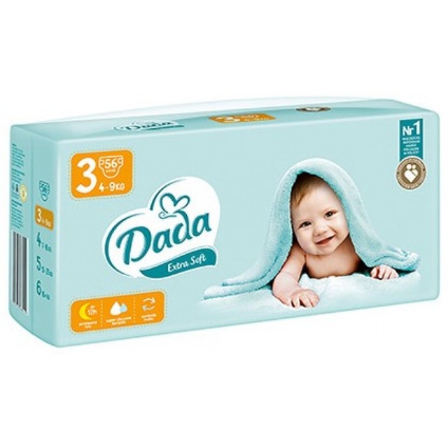 Підгузки Dada Extra Soft 3 (4-9 кг) 56 шт фото