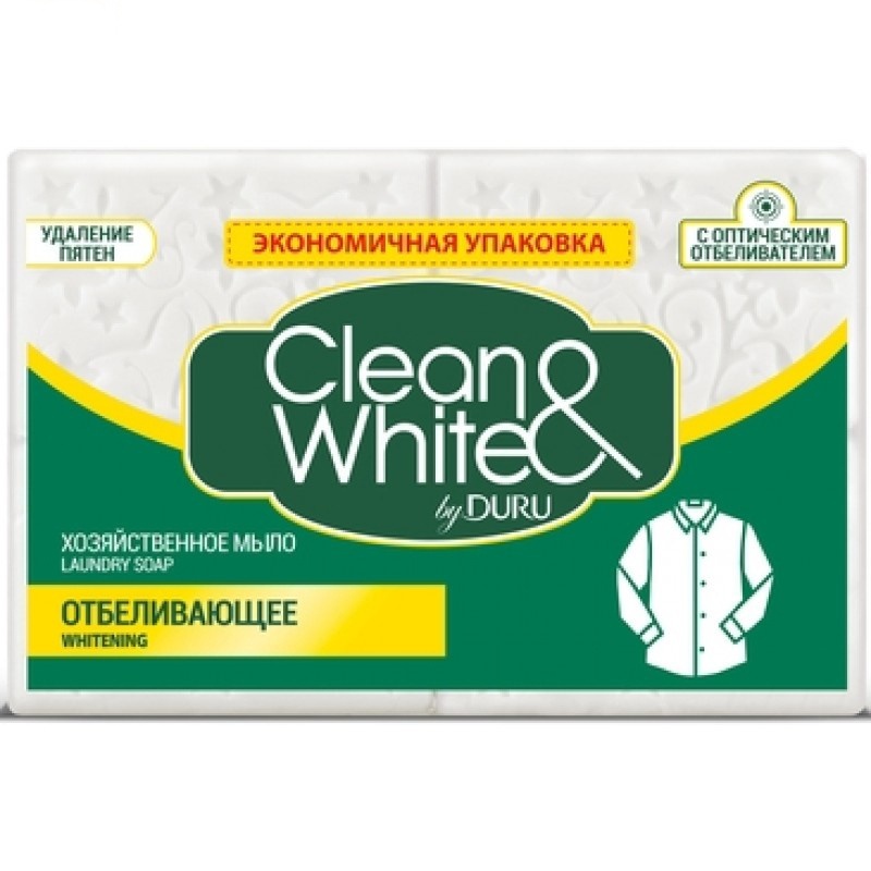 Мыло хозяйственное Duru Clean&White Отбеливающее Яблоко 4 х 120 г фото