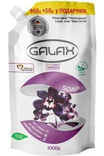Рідке мило GALAX "Чорна орхідея" (DOYPACK) 950г+50г фото