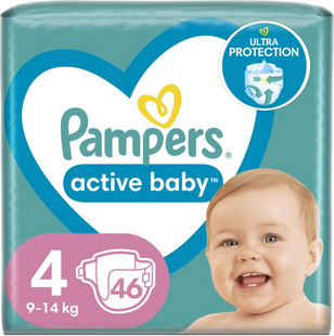 Підгузки Pampers Active Baby 4 (9-14 кг) 46 шт фото