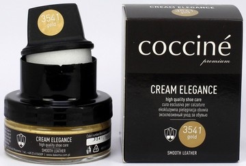 Крем+губка скляній банці Coccine Krem Elegance Золото (3541) 50мл фото