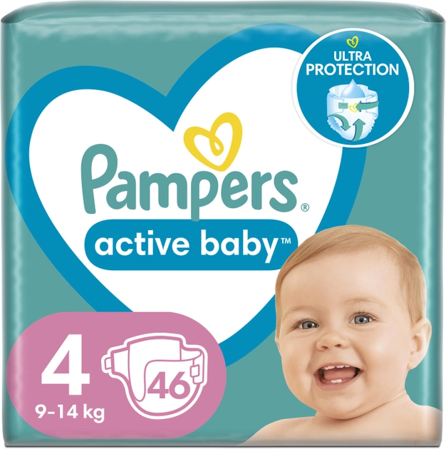 Подгузники Pampers Active Baby 4 (9-14 кг) 46 шт фото