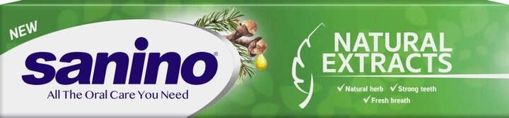 Зубная паста Sanino Natural Extracts с Натуральными экстрактами 50 мл фото